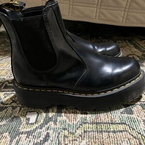 Dr. Martens Black Leather Platform Boots